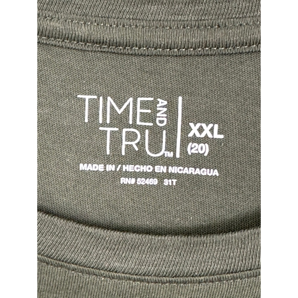 Time and Tru Womens XXL 20 Sea Turtle Green Long Sleeve Relaxed Fit Core Tee NEW - Picture 7 of 9